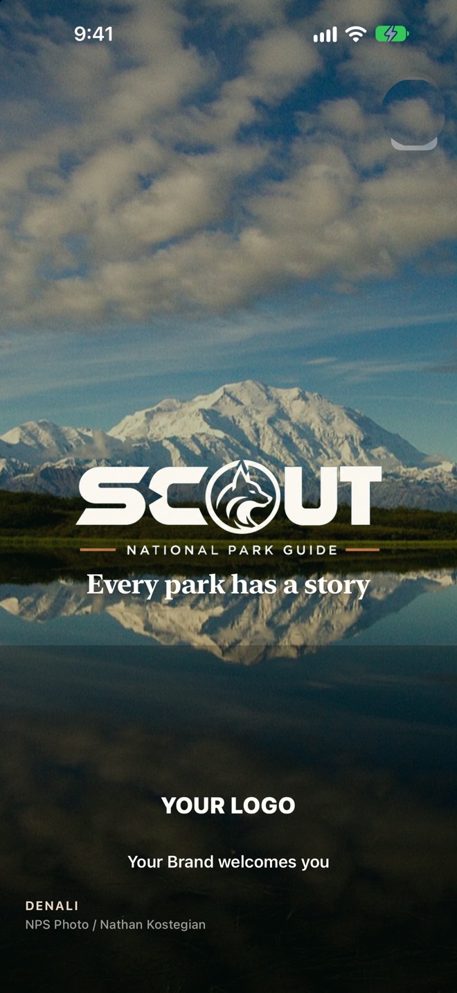 Opening screen sponsor in the Scout app